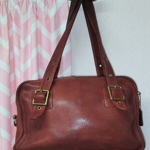 Coach Mahogany Leather Shoulder Bag